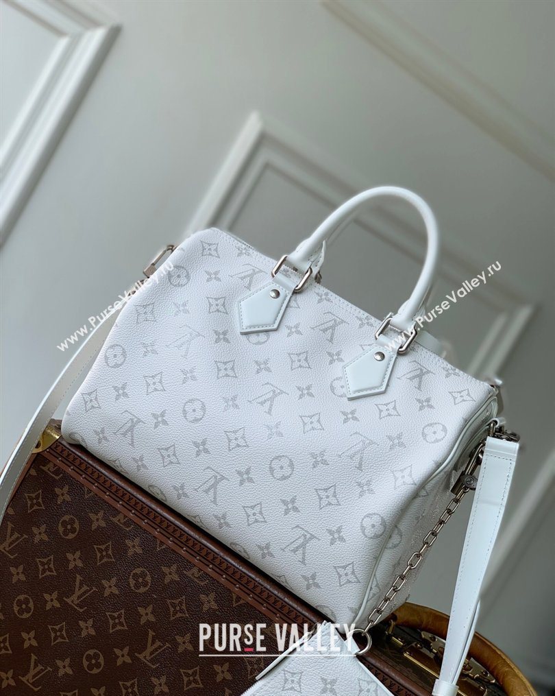 Louis Vuitton Speedy P9 Bandouliere 30 Bag in Motiph Leather M27144 White 2026 (KI-260202050)