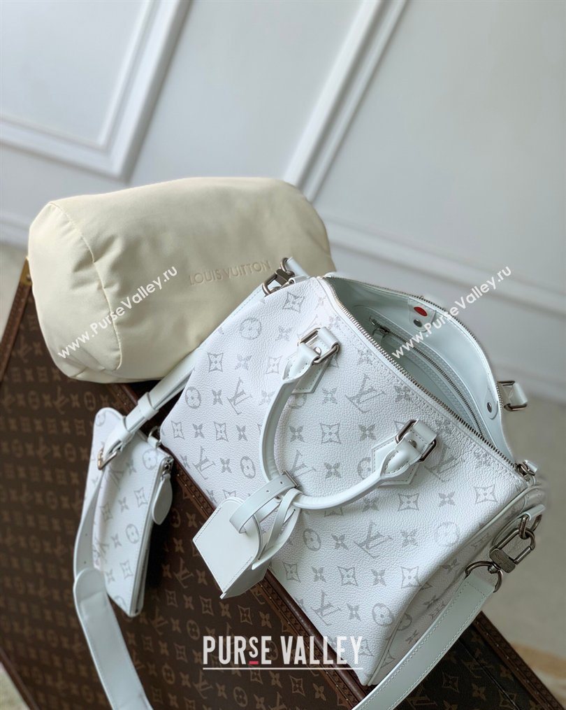 Louis Vuitton Speedy P9 Bandouliere 30 Bag in Motiph Leather M27144 White 2026 (KI-260202050)