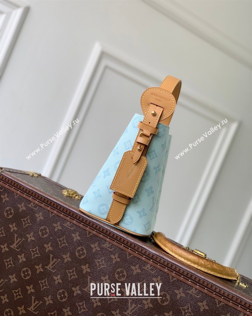 Louis Vuitton All In BB Bucket Bag in Monogram Origine Blue Courrier 2026 M27529 (KI-260202005)