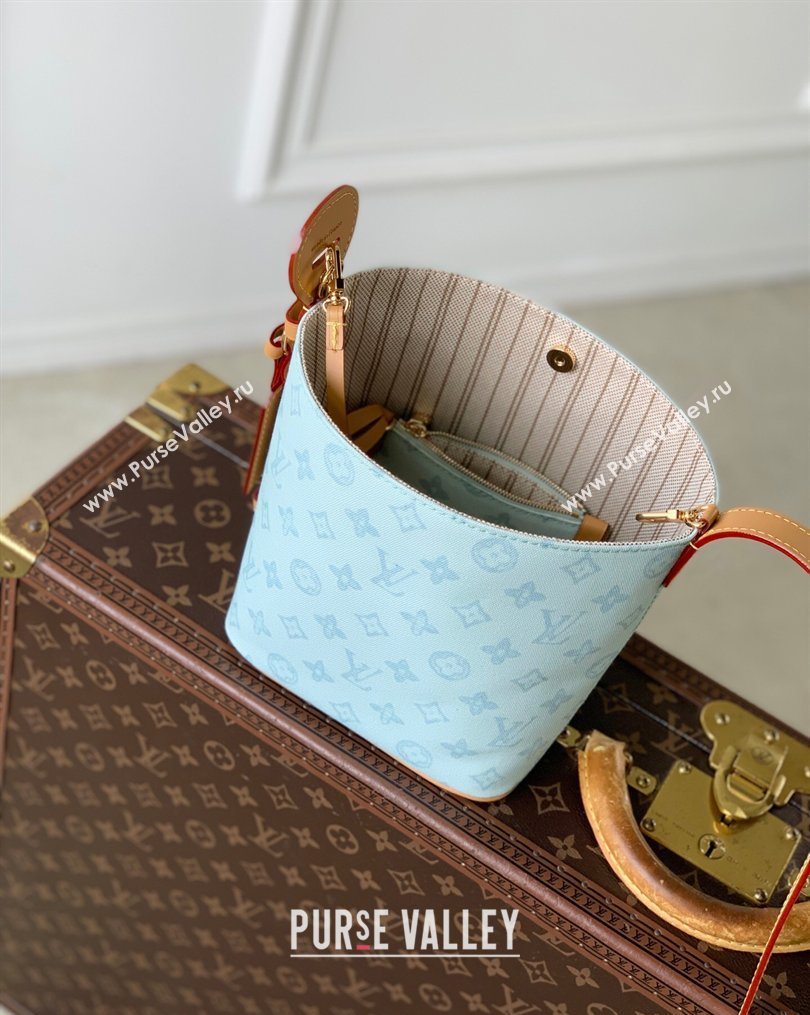 Louis Vuitton All In BB Bucket Bag in Monogram Origine Blue Courrier 2026 M27529 (KI-260202005)