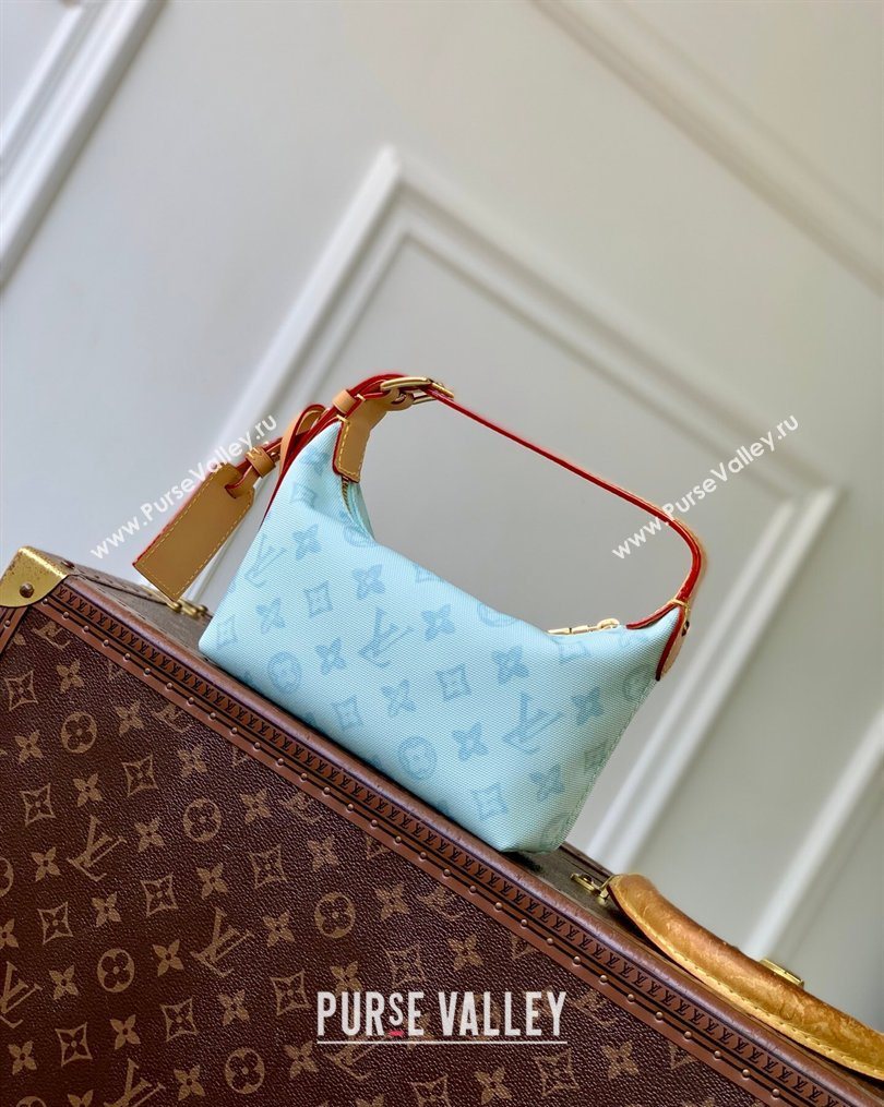 Louis Vuitton Pochette Hills Mini Bag in Monogram Origine Blue Courrier Canvas 2026 M28250 (KI-260202008)