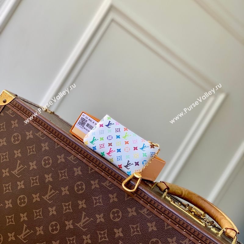 Louis Vuitton LV x TM Key Pouch in Multicolor/White Canvas 2026 M28388 (KI-260202053)