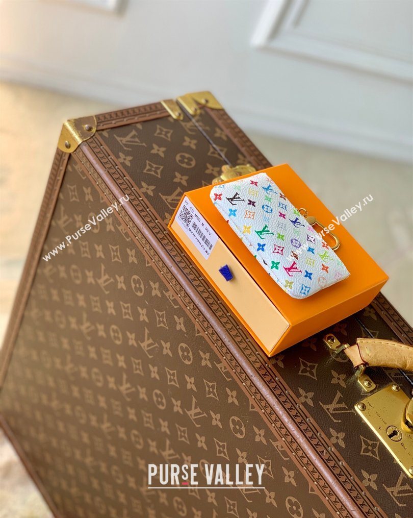 Louis Vuitton LV x TM Key Pouch in Multicolor/White Canvas 2026 M28388 (KI-260202053)