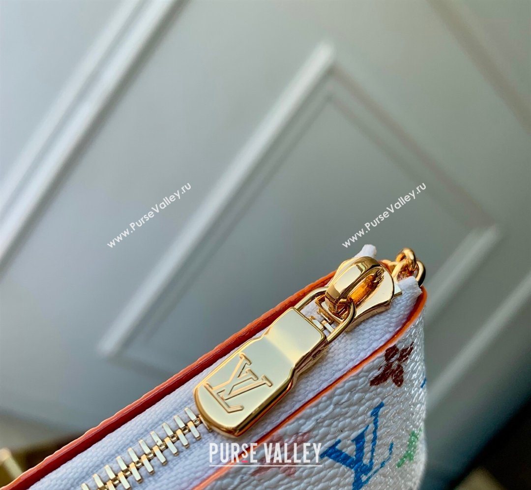 Louis Vuitton LV x TM Key Pouch in Multicolor/White Canvas 2026 M28388 (KI-260202053)