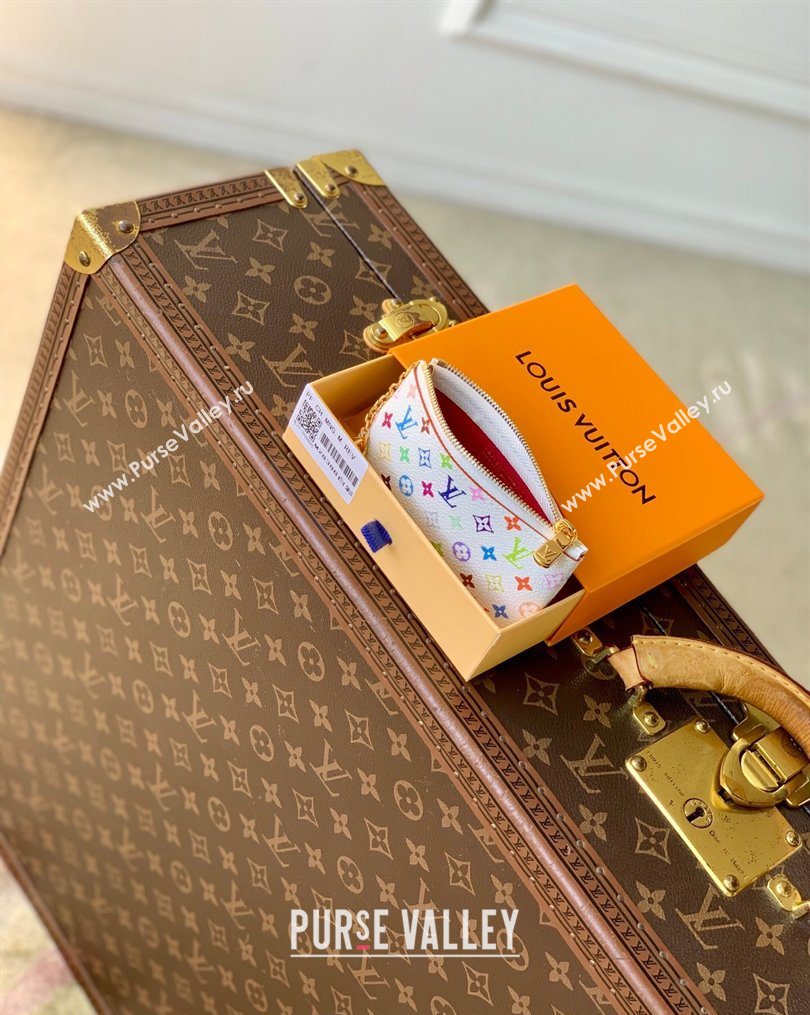 Louis Vuitton LV x TM Key Pouch in Multicolor/White Canvas 2026 M28388 (KI-260202053)