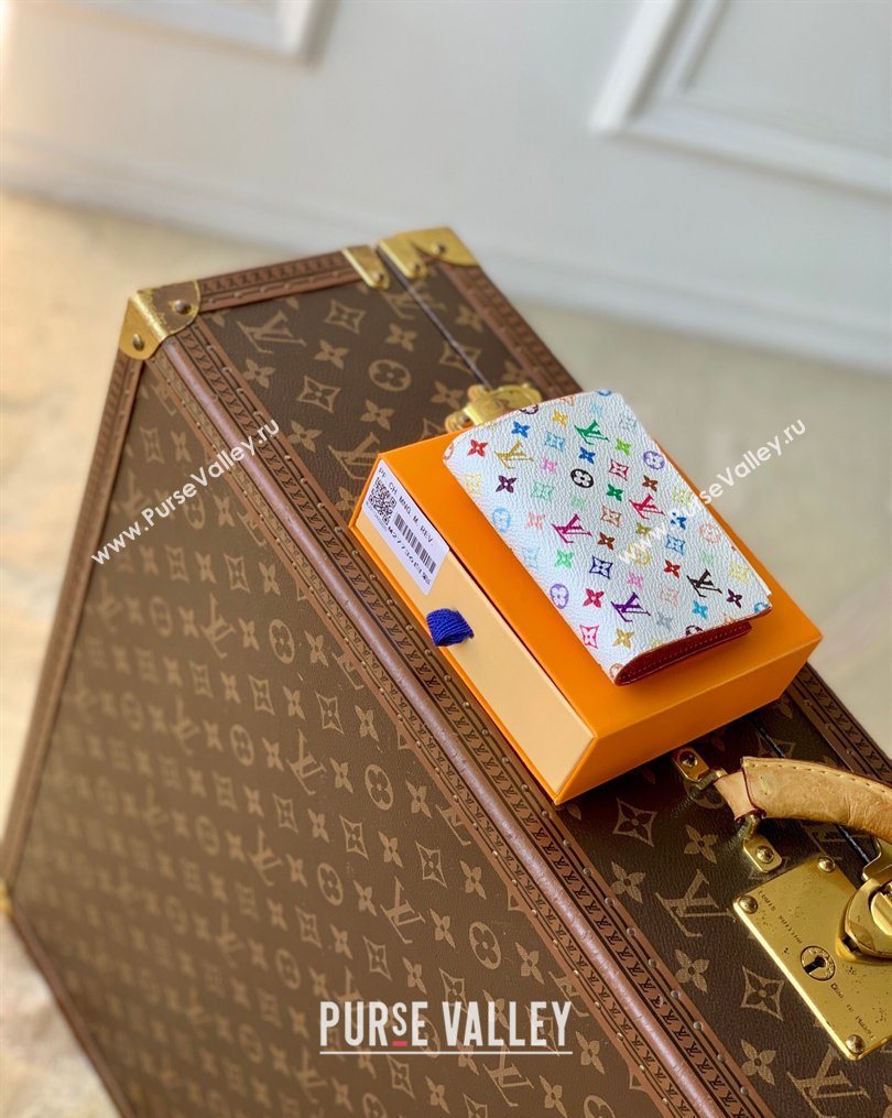 Louis Vuitton LV x TM Lisa Wallet in Multicolor/White Canvas 2026 M27736 (KI-260202054)