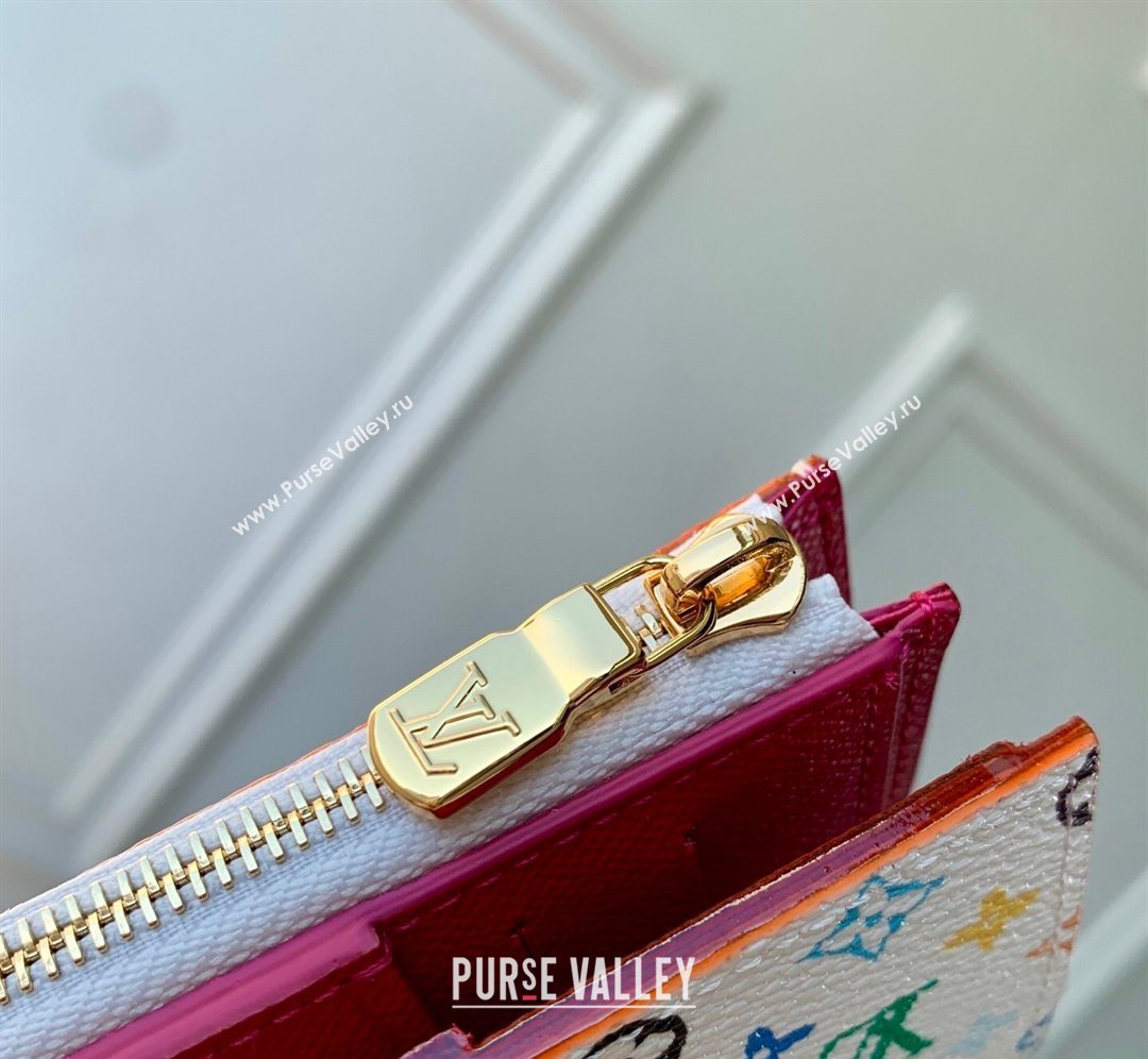 Louis Vuitton LV x TM Lisa Wallet in Multicolor/White Canvas 2026 M27736 (KI-260202054)