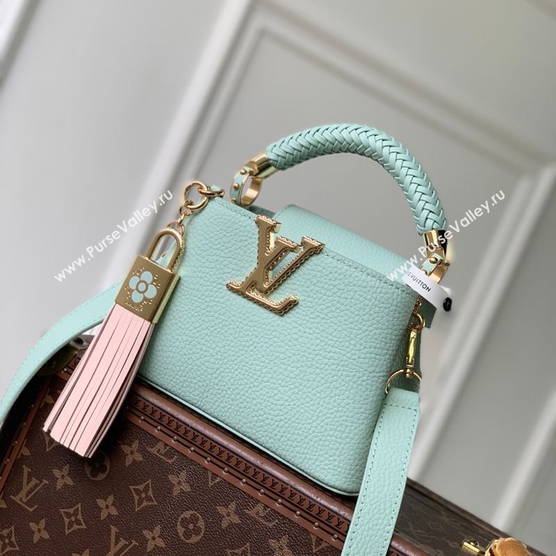 Louis Vuitton Crafty Capucines Mini Bag in Grained Leather with Tassel Green 2026 M25466 (KI-260202069)
