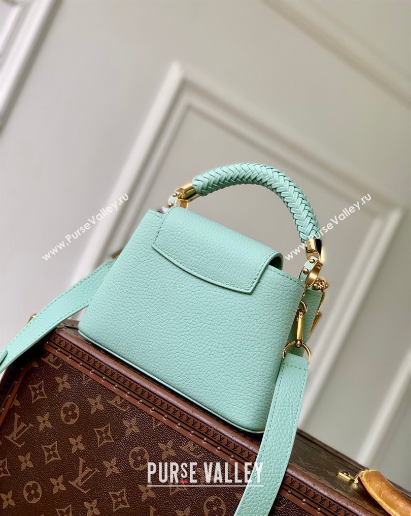 Louis Vuitton Crafty Capucines Mini Bag in Grained Leather with Tassel Green 2026 M25466 (KI-260202069)