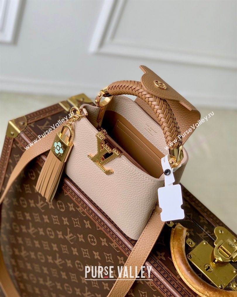Louis Vuitton Crafty Capucines Mini Bag in Grained Leather with Tassel Pink 2026 M25466 (KI-260202070)