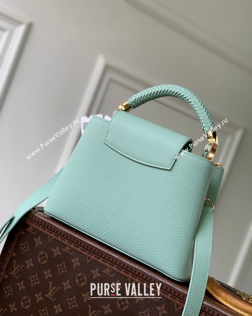 Louis Vuitton Crafty Capucines BB Bag in Grained Leather with Tassel Green 2026 M25466 (KI-260202071)