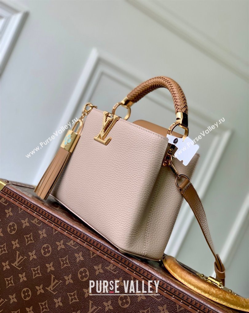 Louis Vuitton Crafty Capucines BB Bag in Grained Leather with Tassel Pink 2026 M25466 (KI-260202072)