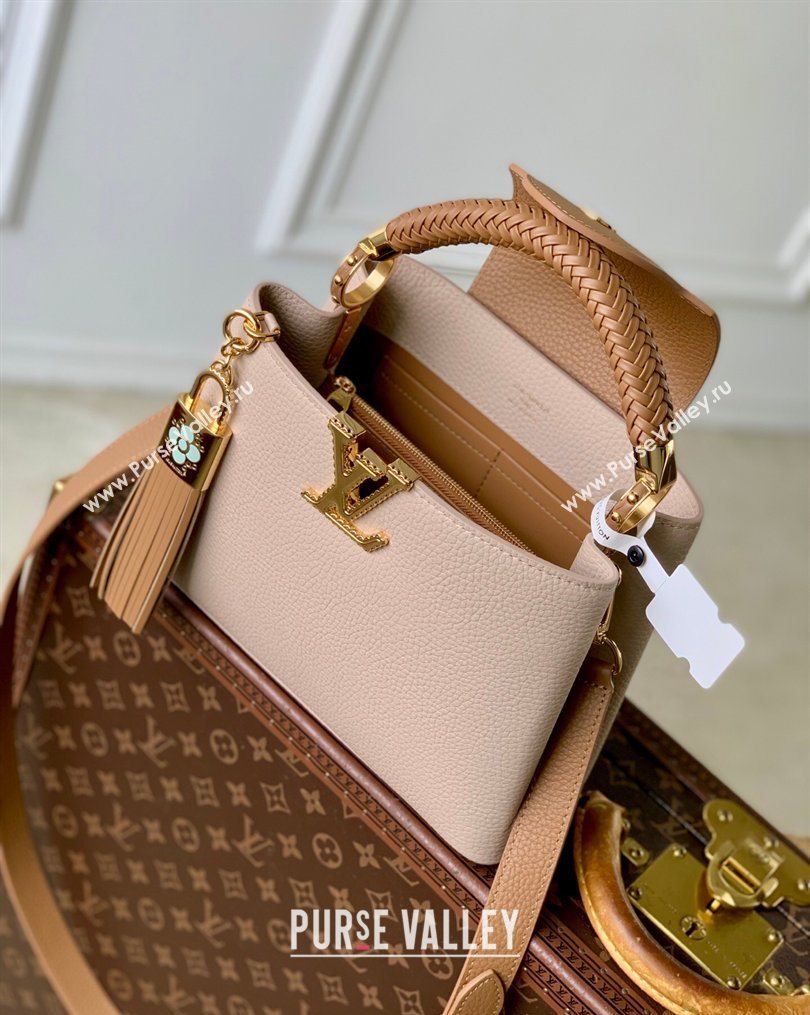 Louis Vuitton Crafty Capucines BB Bag in Grained Leather with Tassel Pink 2026 M25466 (KI-260202072)