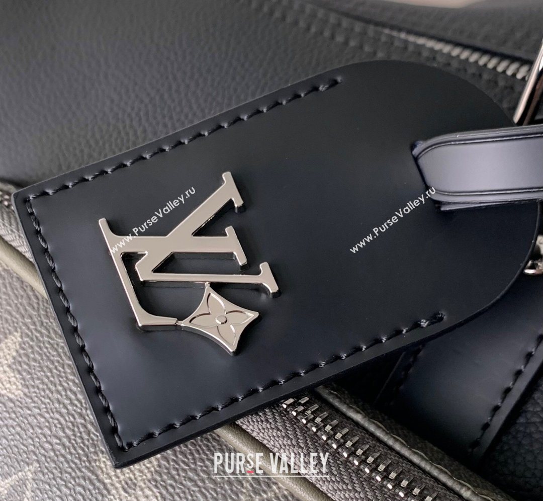 Louis Vuitton Mens Keepall Bandouliere 50 Bag in Green Monogram Surplus Canvas and Black Leather 2026 M12690 (KI-260202029)