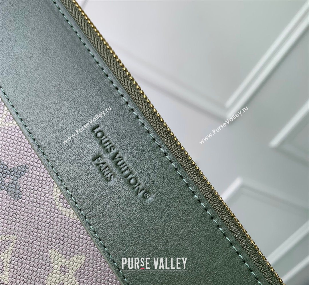 Louis Vuitton Mens Pochette Voyage Souple Pouch in Khaki Green Monogram Surplus Canvas 2026 M26970 (KI-260202031)