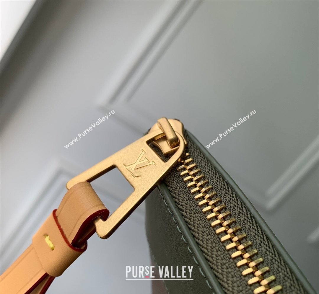 Louis Vuitton Mens Pochette Voyage Souple Pouch in Khaki Green Monogram Surplus Canvas 2026 M26970 (KI-260202031)