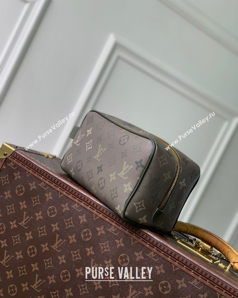 Louis Vuitton Mens Dopp Kit Clutch in Khaki Green Monogram Surplus Canvas 2026 M26963 (KI-260202032)