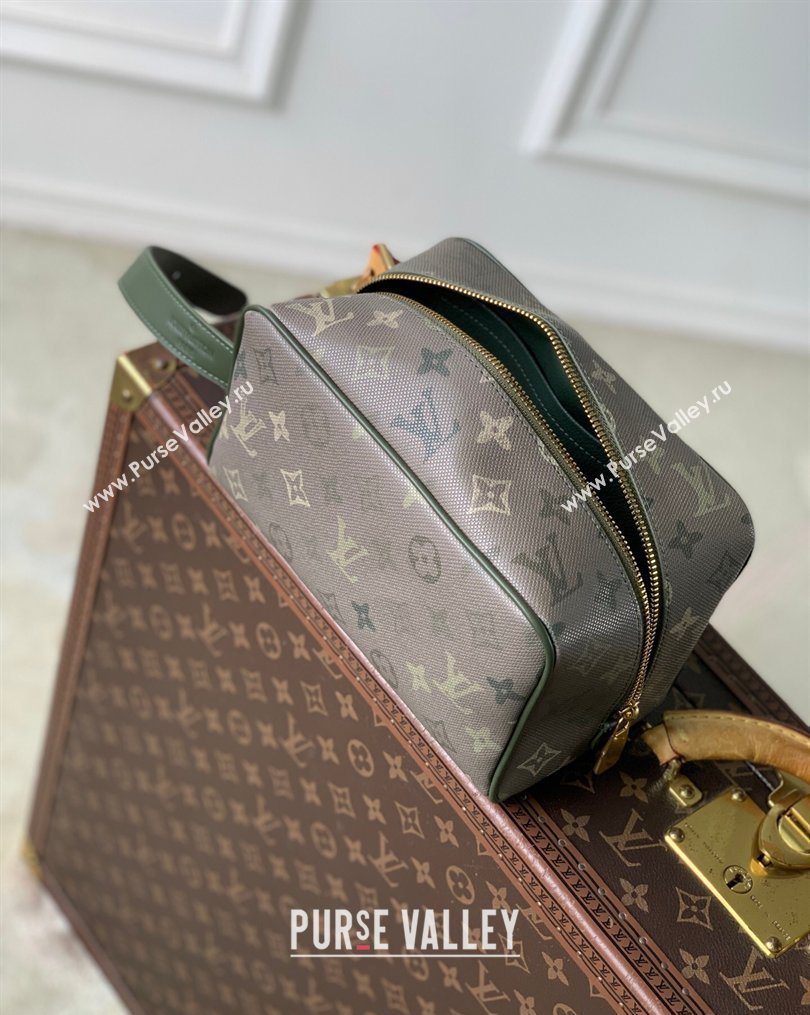 Louis Vuitton Mens Dopp Kit Clutch in Khaki Green Monogram Surplus Canvas 2026 M26963 (KI-260202032)
