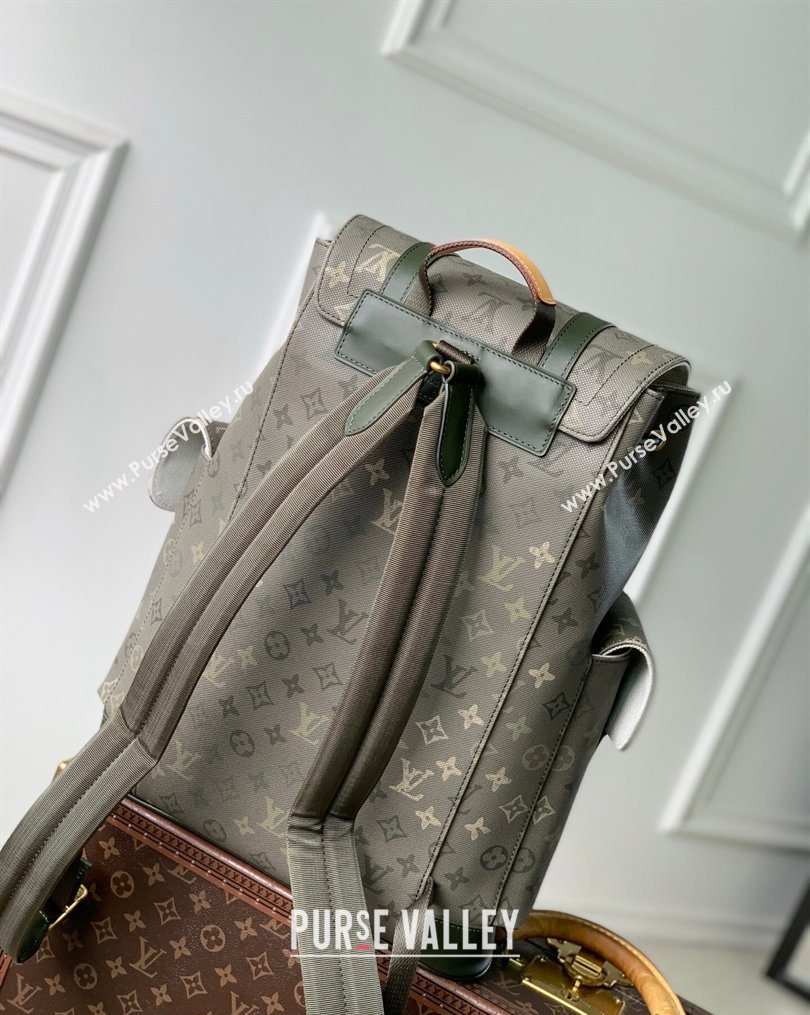 Louis Vuitton Mens Christopher MM Backpack Bag in Khaki Green Monogram Surplus Canvas 2026 M27080 (KI-260202034)