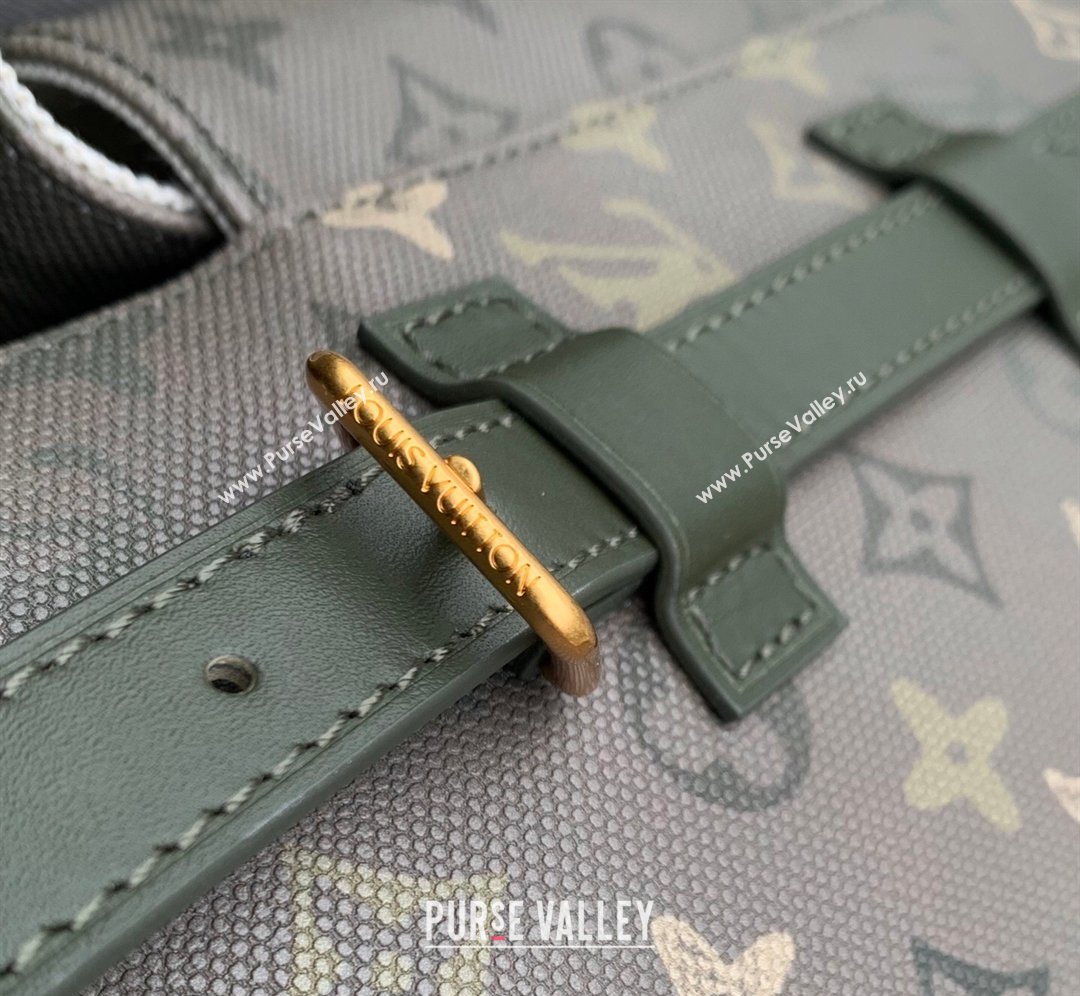 Louis Vuitton Mens Christopher MM Backpack Bag in Khaki Green Monogram Surplus Canvas 2026 M27080 (KI-260202034)