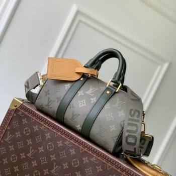 Louis Vuitton Mens Keepall Bandouliere 25 Bag in Khaki Green Monogram Surplus Canvas 2026 M26930 (KI-260202035)