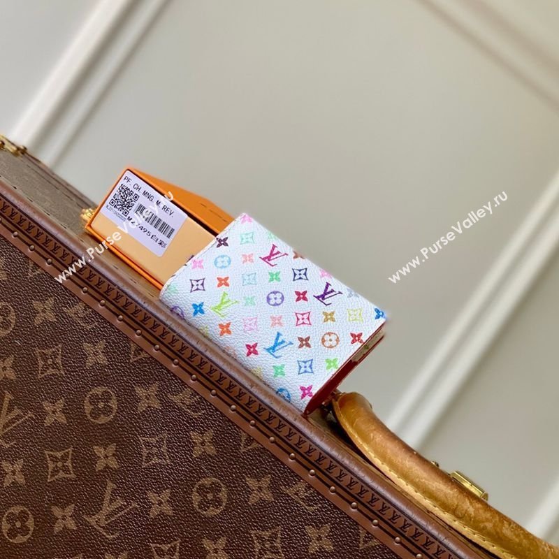 Louis Vuitton LV x TM Slim Card Holder in Multicolor/White Canvas 2026 M27495 (KI-260202014)