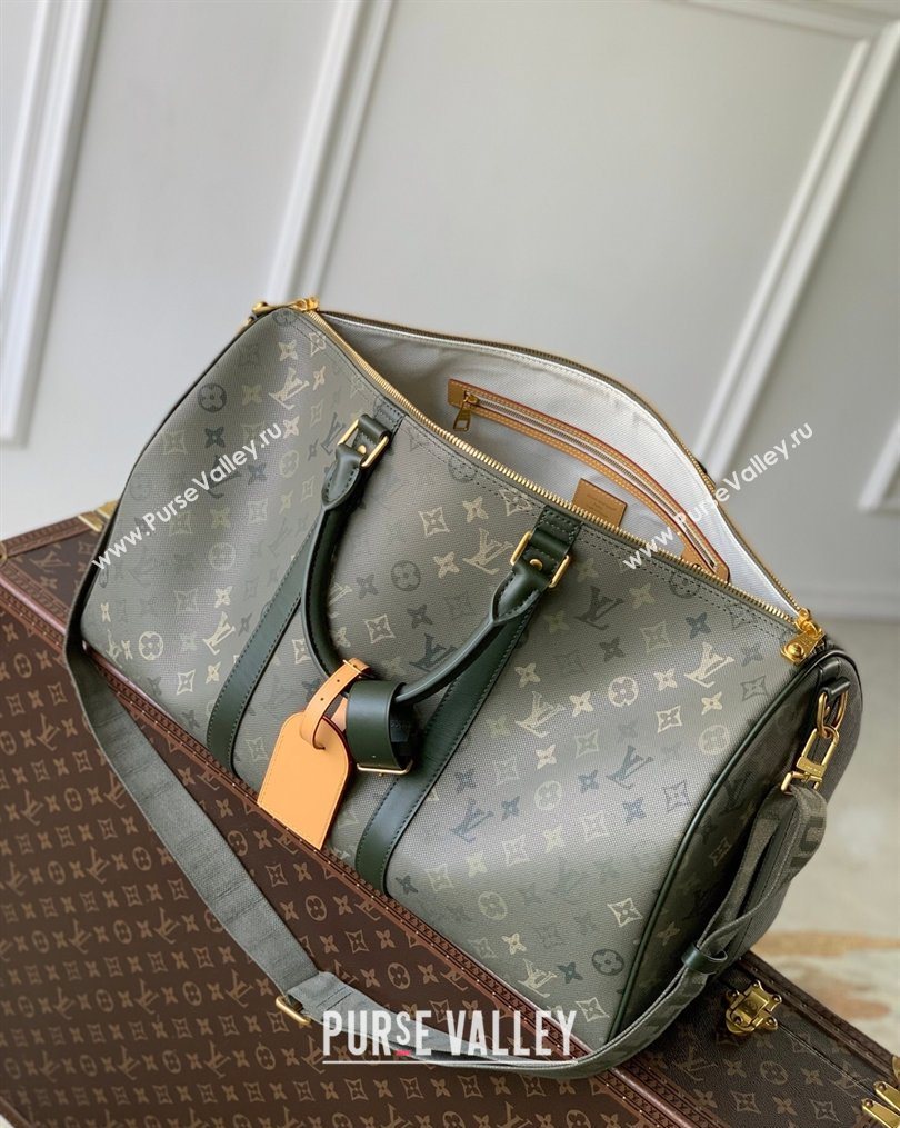 Louis Vuitton Mens Keepall Bandouliere 50 Travel Bag in Khaki Green Monogram Surplus Canvas 2026 M26959 (KI-260202036)