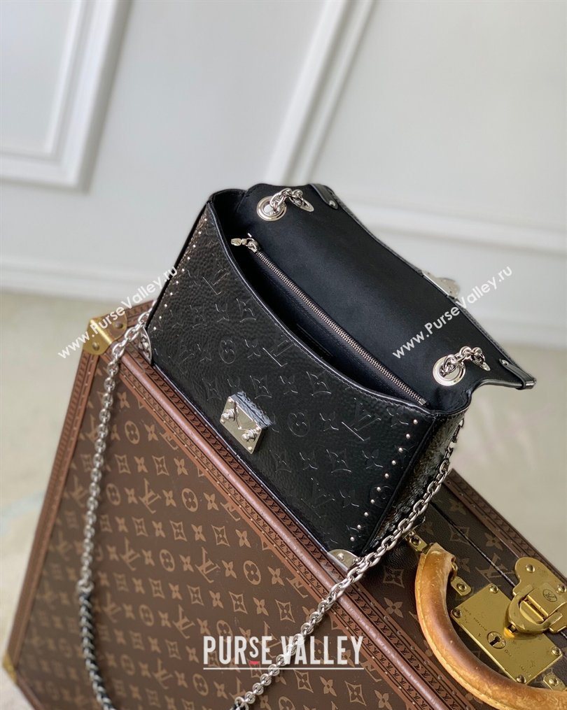 Louis Vuitton Trunkie Bag with Studs in Black Grained Shiny Leather 2026 M28137 (KI-260202083)