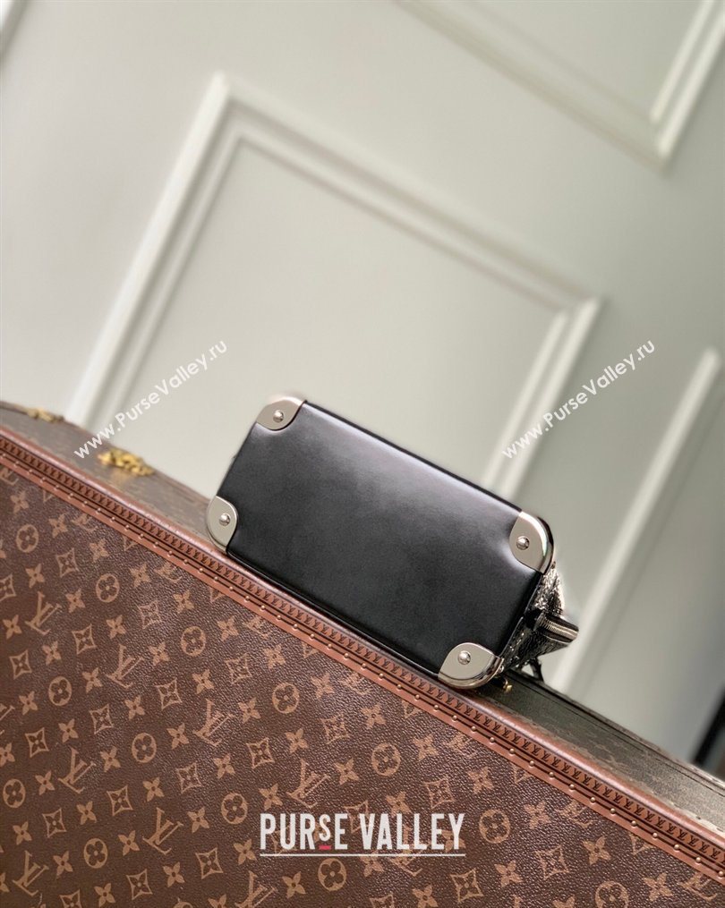 Louis Vuitton Alma Trunk BB Bag with Studs in Black Grained Shiny Leather 2026 M27812 (KI-260202084)