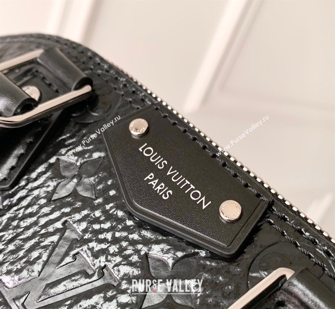 Louis Vuitton Alma Trunk BB Bag with Studs in Black Grained Shiny Leather 2026 M27812 (KI-260202084)