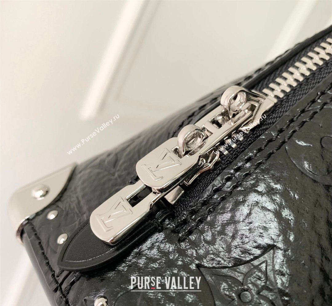Louis Vuitton Alma Trunk BB Bag with Studs in Black Grained Shiny Leather 2026 M27812 (KI-260202084)