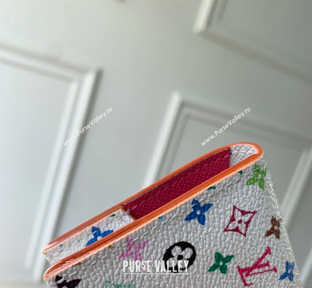 Louis Vuitton LV x TM Slim Card Holder in Multicolor/White Canvas 2026 M27495 (KI-260202014)