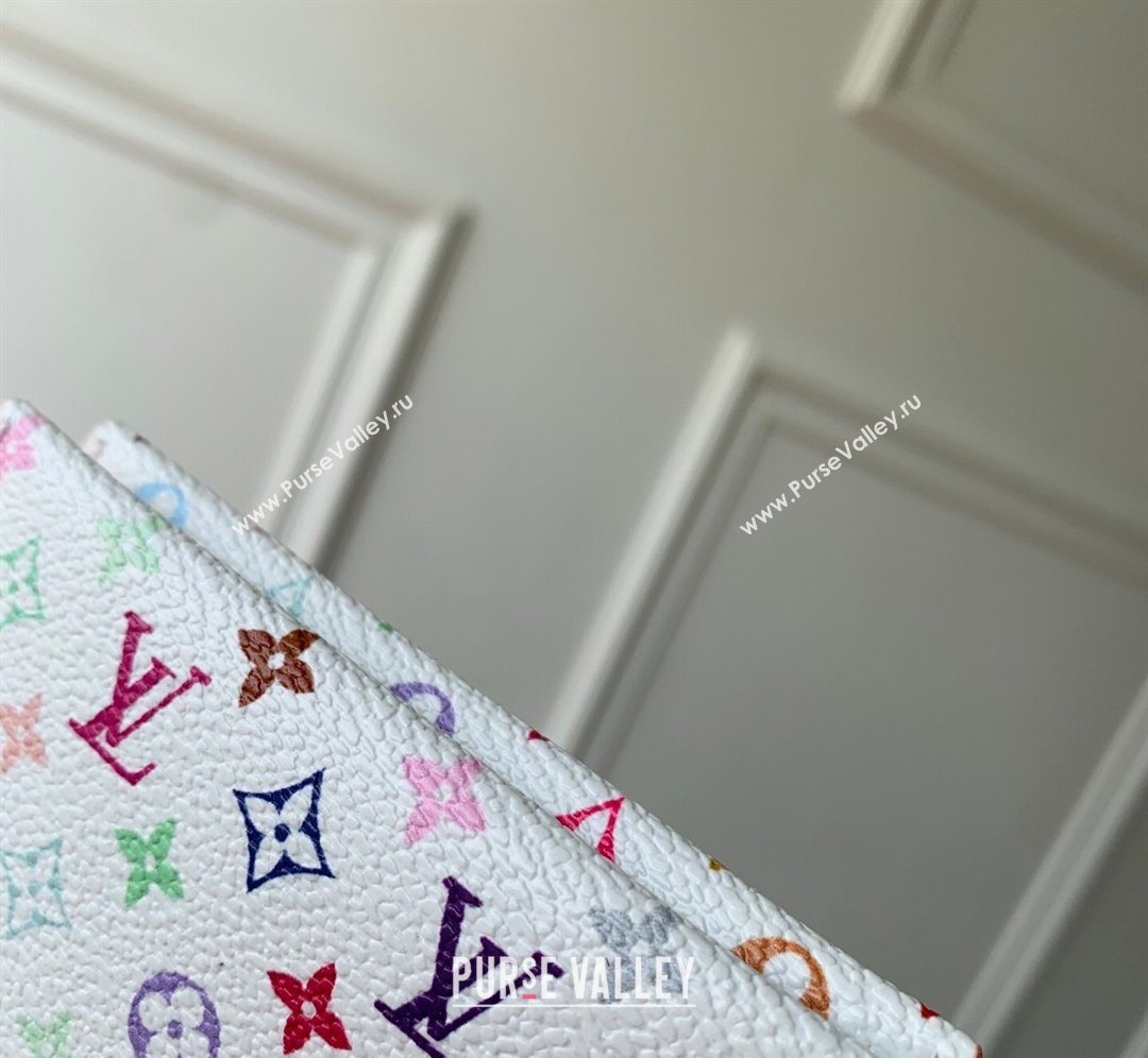 Louis Vuitton LV x TM Slim Card Holder in Multicolor/White Canvas 2026 M27495 (KI-260202014)