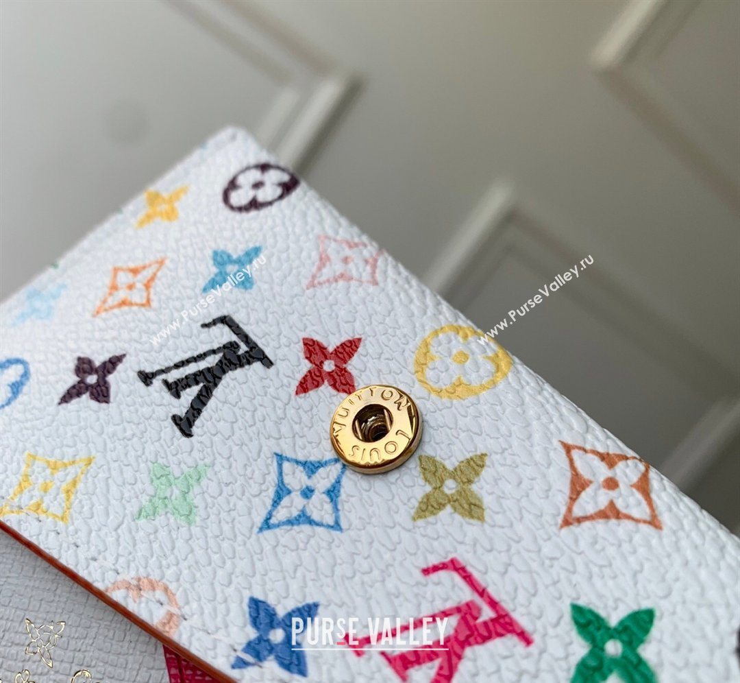 Louis Vuitton LV x TM Slim Card Holder in Multicolor/White Canvas 2026 M27495 (KI-260202014)