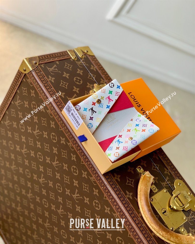 Louis Vuitton LV x TM Slim Card Holder in Multicolor/White Canvas 2026 M27495 (KI-260202014)