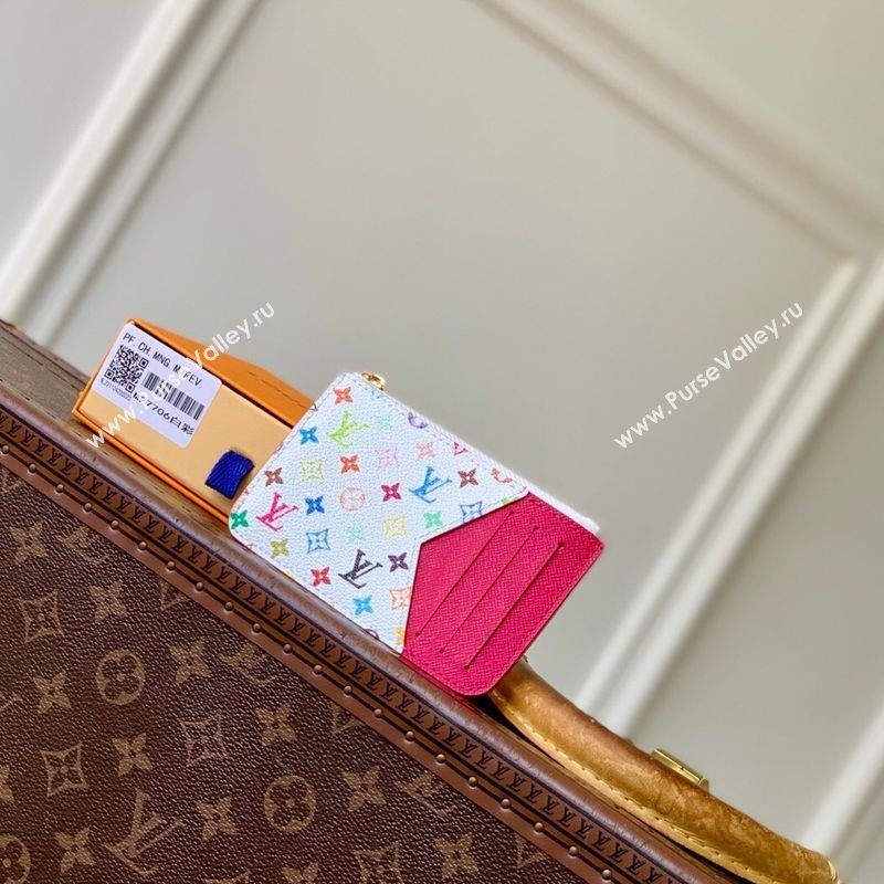 Louis Vuitton LV x TM Romy Card Holder in Multicolor/White Canvas 2026 M27706 (KI-260202015)