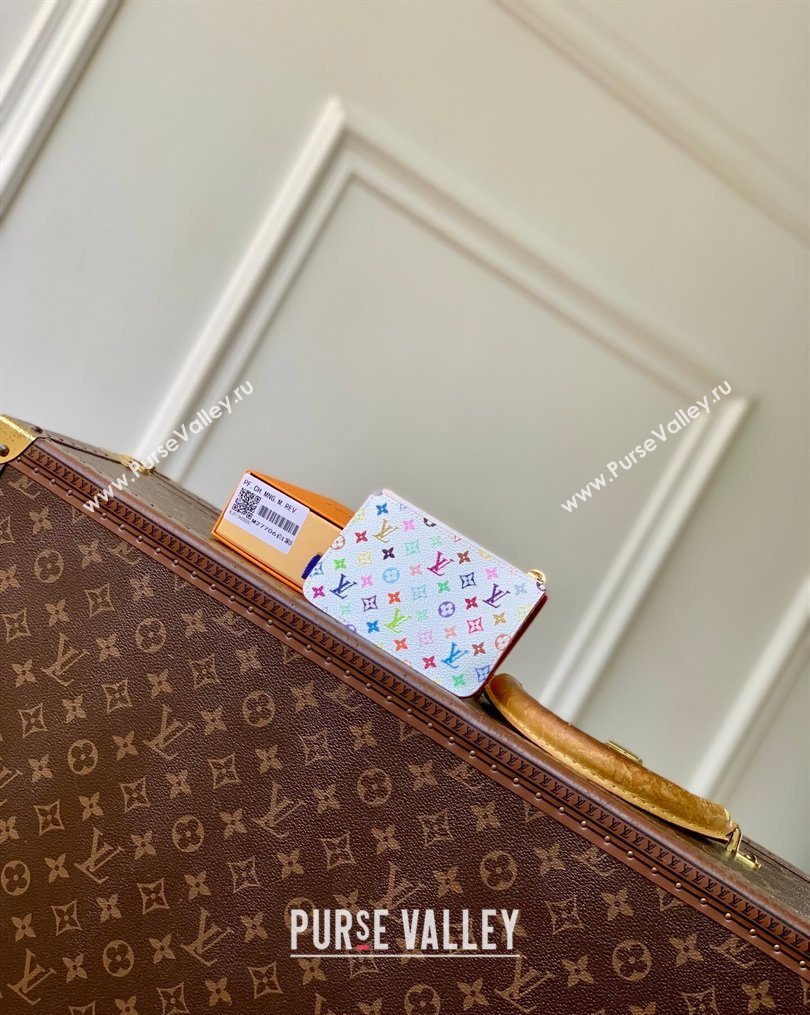Louis Vuitton LV x TM Romy Card Holder in Multicolor/White Canvas 2026 M27706 (KI-260202015)