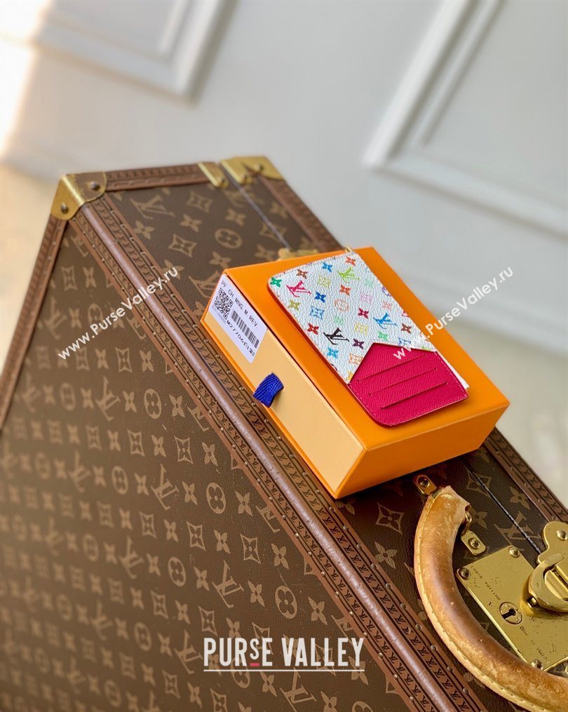 Louis Vuitton LV x TM Romy Card Holder in Multicolor/White Canvas 2026 M27706 (KI-260202015)