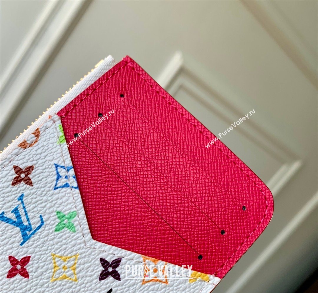 Louis Vuitton LV x TM Romy Card Holder in Multicolor/White Canvas 2026 M27706 (KI-260202015)