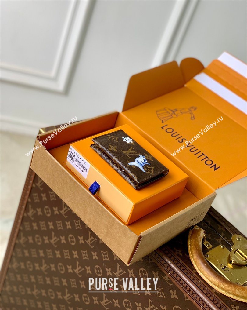 Louis Vuitton Slim Card Holder in Printed Monogram Snowy Pearl 2026 M15343 (KI-260202062)