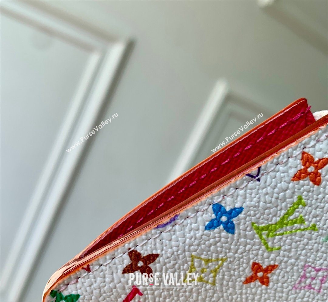 Louis Vuitton LV x TM Romy Card Holder in Multicolor/White Canvas 2026 M27706 (KI-260202015)