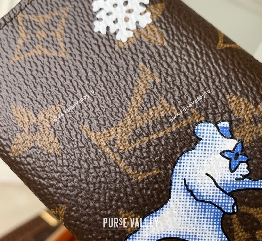 Louis Vuitton Slim Card Holder in Printed Monogram Snowy Pearl 2026 M15343 (KI-260202062)