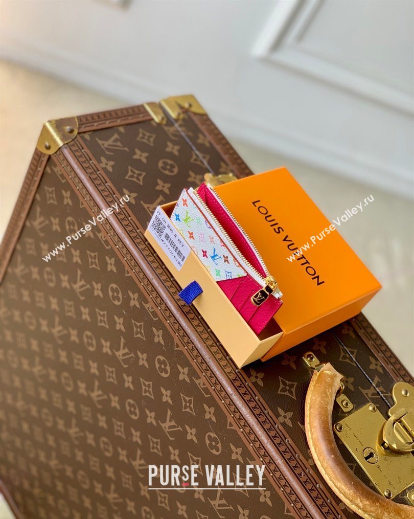 Louis Vuitton LV x TM Romy Card Holder in Multicolor/White Canvas 2026 M27706 (KI-260202015)