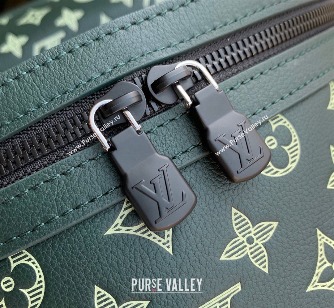 Louis Vuitton Mens Discovery Backpack PM Bag in Monogram Shadow Leather Forest Green 2026 M27230 (KI-260202091)