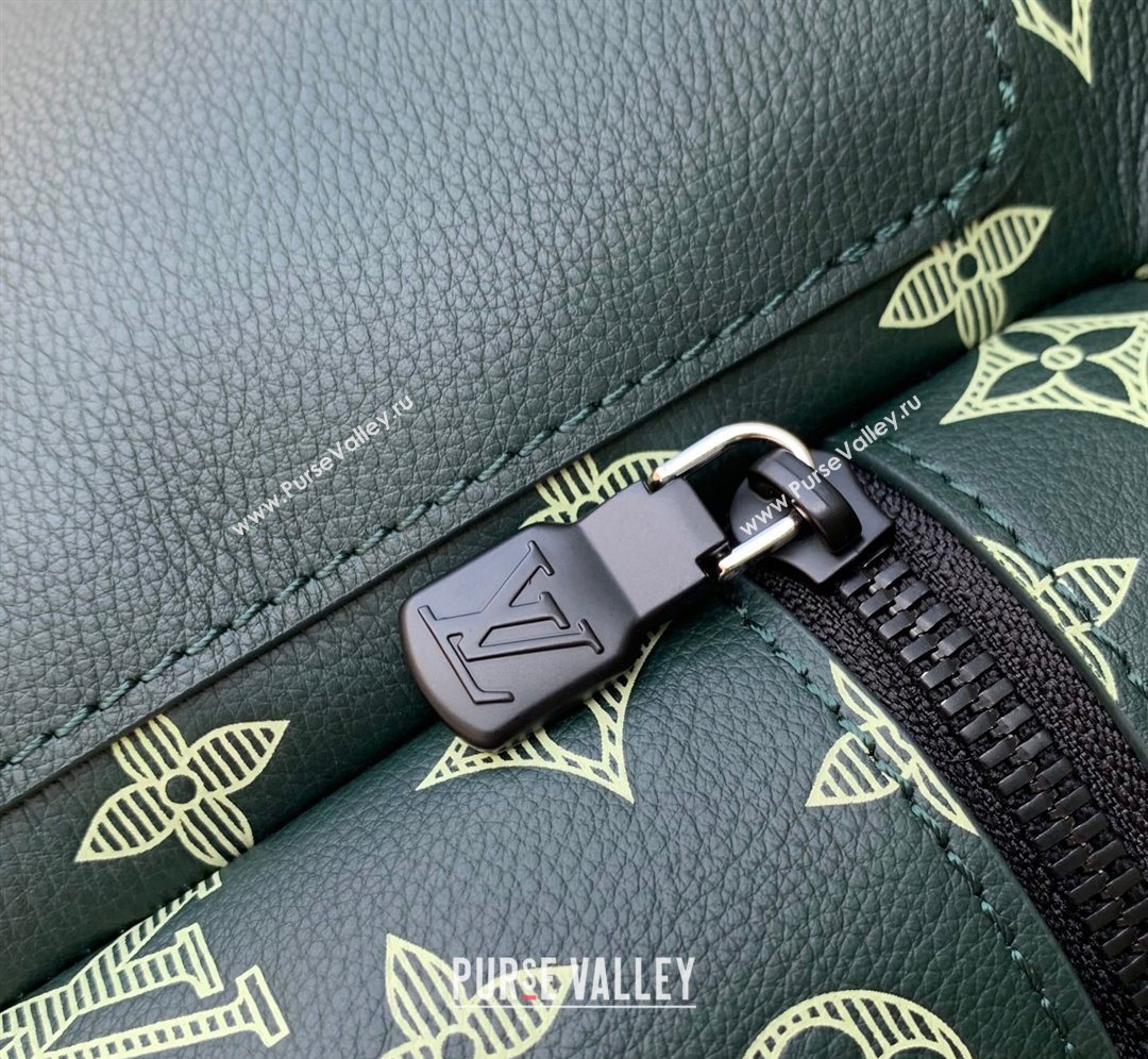 Louis Vuitton Mens Discovery Backpack PM Bag in Monogram Shadow Leather Forest Green 2026 M27230 (KI-260202091)