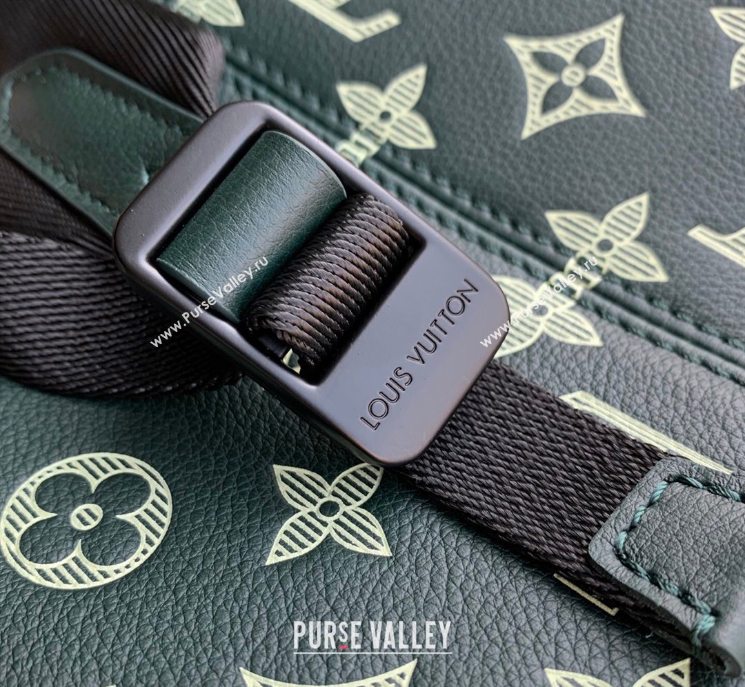 Louis Vuitton Mens Discovery Backpack PM Bag in Monogram Shadow Leather Forest Green 2026 M27230 (KI-260202091)