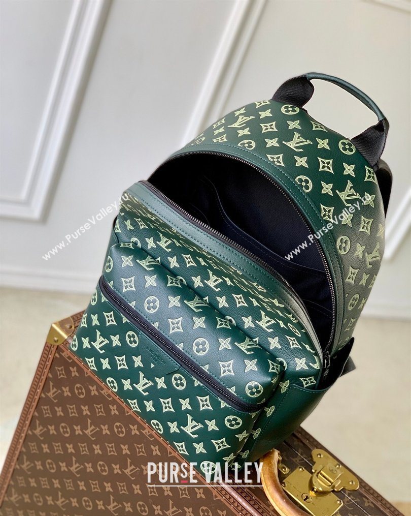 Louis Vuitton Mens Discovery Backpack PM Bag in Monogram Shadow Leather Forest Green 2026 M27230 (KI-260202091)