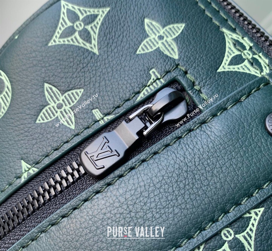 Louis Vuitton Mens City Keepall Bag in Monogram Shadow Leather Forest Green 2026 M27184 (KI-260202094)