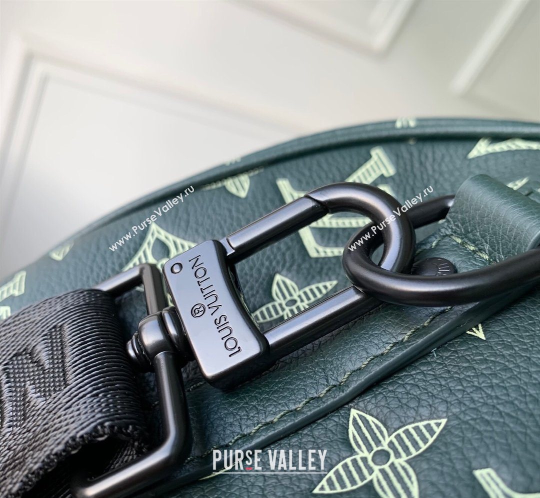 Louis Vuitton Mens City Keepall Bag in Monogram Shadow Leather Forest Green 2026 M27184 (KI-260202094)