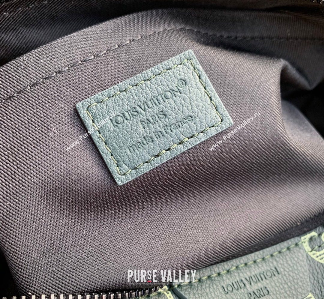 Louis Vuitton Mens City Keepall Bag in Monogram Shadow Leather Forest Green 2026 M27184 (KI-260202094)
